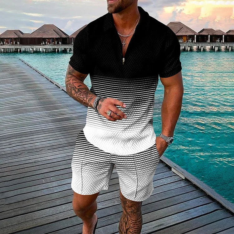 Mazen | Elegant Pikétröja & Shorts Set